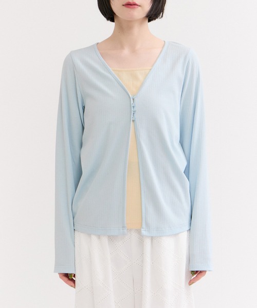 le cercle ADAM ET ROPE'(ルセルクルアダムエロペ)の「レイヤード風トップス(Tシャツ/カットソー・レディース・ブラック/サックスブルー/ブラウン系その他3・FREE)」の13枚目の写真