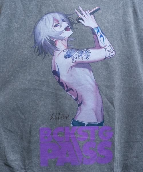 BACKSTAGE PASS(バックステージパス)の「【黒野京×BACKSTAGE PASS コラボ】SHOUT ピグメント加工 オーバーサイズ ロンT(Tシャツ/カットソー・メンズ・ライトグレー/ブラック/ダークグレー・FREE)」の15枚目の写真