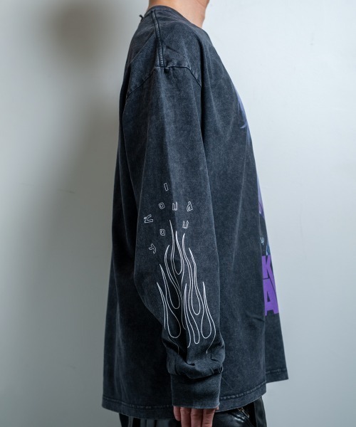 BACKSTAGE PASS(バックステージパス)の「【黒野京×BACKSTAGE PASS コラボ】SHOUT ピグメント加工 オーバーサイズ ロンT(Tシャツ/カットソー・メンズ・ライトグレー/ブラック/ダークグレー・FREE)」の22枚目の写真