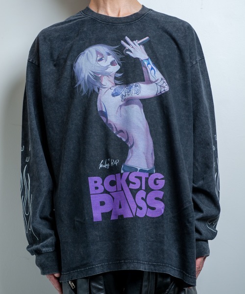 BACKSTAGE PASS(バックステージパス)の「【黒野京×BACKSTAGE PASS コラボ】SHOUT ピグメント加工 オーバーサイズ ロンT(Tシャツ/カットソー・メンズ・ライトグレー/ブラック/ダークグレー・FREE)」の20枚目の写真