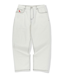 WKNDRS（ウィーキャンドース）の「SCORPION BAGGY DENIM PANTS (WHITE)（デニムパンツ）」