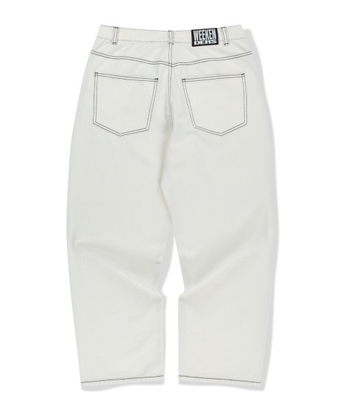 WKNDRS(ウィーキャンドース)の「SCORPION BAGGY DENIM PANTS (WHITE)(デニムパンツ・レディース・その他・SMALL/MEDIUM/LARGE/X-LARGE)」の2枚目の写真