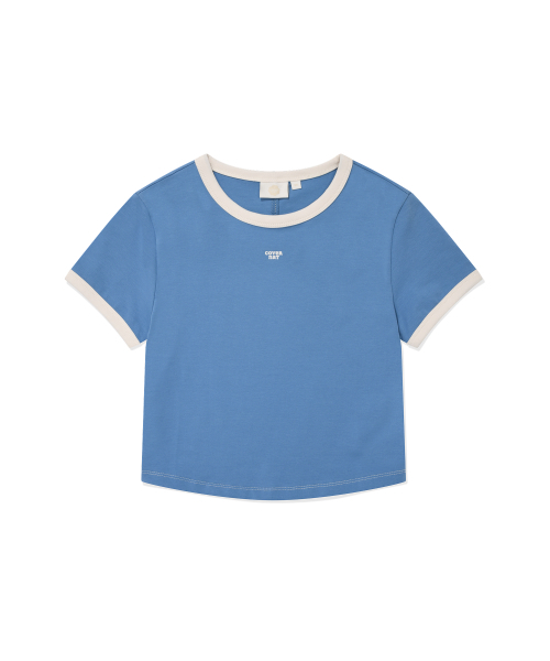 COVERNAT WOMAN(カバーナットウーマン)の「ウーマンベビーフィットリンガーTシャツブルー(Tシャツ/カットソー・レディース・その他・WS/WM)」の8枚目の写真