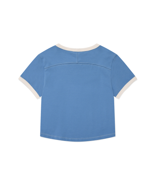 COVERNAT WOMAN(カバーナットウーマン)の「ウーマンベビーフィットリンガーTシャツブルー(Tシャツ/カットソー・レディース・その他・WS/WM)」の7枚目の写真