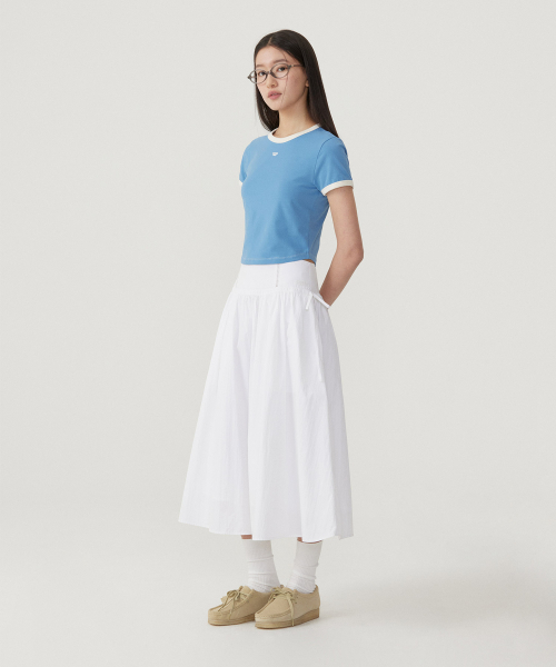 COVERNAT WOMAN(カバーナットウーマン)の「ウーマンベビーフィットリンガーTシャツブルー(Tシャツ/カットソー・レディース・その他・WS/WM)」の5枚目の写真