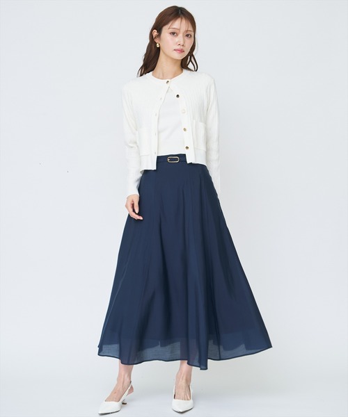 AND COUTURE(アンドクチュール)の「ケーブル編みカーディガンアンサンブル(カーディガン/ボレロ・レディース・ネイビー/オフホワイト/ピンク/ミント・FREE)」の17枚目の写真