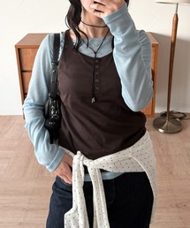 MUHET（ミュエータ）の「【set item】sheer layered long t-shirt & tank top   シアータンク&ロンTセット（Tシャツ/カットソー）」