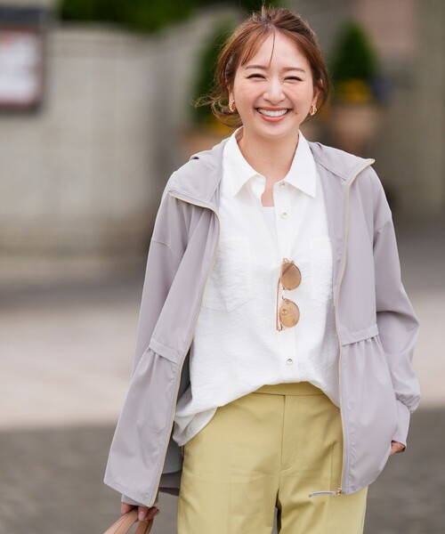 ANY SIS(エニィスィス)の「ラッシュガード ジップアップフーディー(パーカー・レディース・グレー系/ホワイト系/ライトグレー系・MEDIUM)」の19枚目の写真