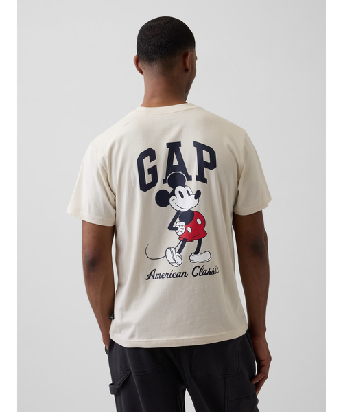 GAP(ギャップ)の「Gap × ディズニー エブリディ ソフト リラックスフィット GAPロゴTシャツ(Tシャツ/カットソー・メンズ・ベージュ/ブラック/ライトブルー・XS/S/M/L/XL)」の8枚目の写真
