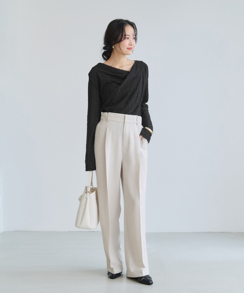 VIS(ビス)の「【WEB限定】レース長袖ドレープカットソー(Tシャツ/カットソー・レディース・サックスブルー/ブラック系その他/ホワイト系その他5・FREE)」の14枚目の写真
