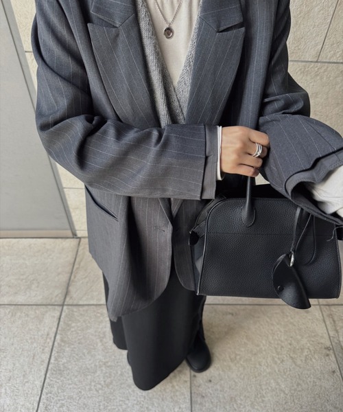 nananamoe(ナナナモエ)の「peaked lapel hem docking JKT / ピークドラペルヘムドッキングジャケット(テーラードジャケット・レディース・グレー系その他・FREE)」の11枚目の写真