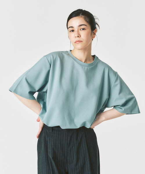 417 EDIFICE(フォーワンセブンエディフィス)の「JAPONCH / ポンチクルーネックTee(Tシャツ/カットソー・メンズ・グレー/ブラック系その他/ブラック/ベージュ/グリーン/ホワイト・MEDIUM/SMALL/X-LARGE/LARGE)」の6枚目の写真