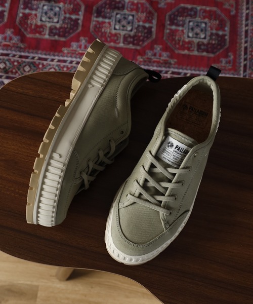 PALLADIUM（パラディウム）の「PALLASHOCK LO ORG 2 スニーカー（スニーカー・レディース・ブルーグレー/イエロー系その他/カーキ系/チャコール・26.5cm/26cm/25.5cm/25cm/24.5cm/24cm/23.5cm/23cm/29cm/28cm/27.5cm/27cm/22.5cm）」の5枚目の写真