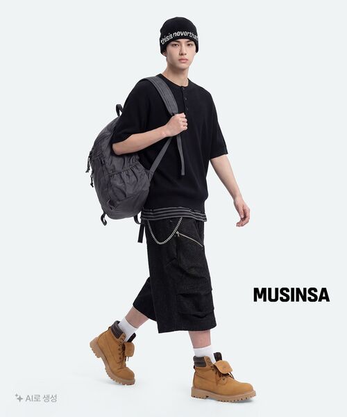 RSSC(アールエスエスシー)の「DOUBLE KNEE CARGO BERMUDA PANTS - BLACK(その他パンツ・レディース・その他・1/2)」の2枚目の写真