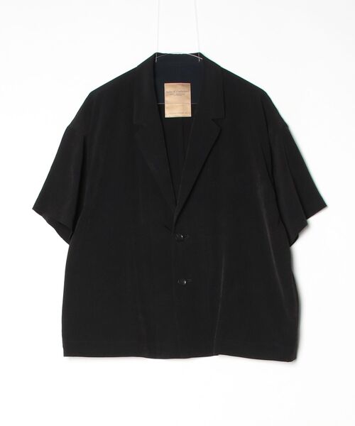 ROBES&CONFECTIONS(ローブスコンフェクションズ)の「Robes&Confections/ローブス&コンフェクションズ/ワッシャートリアセテートH SH F(シャツ/ブラウス・レディース・ブラック・1)」の1枚目の写真
