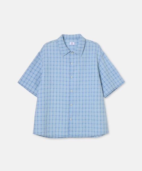 SEAGREEN(シーグリーン)の「SEAGREEN(シーグリーン) INDIGO CHECK SHIRT(シャツ/ブラウス・メンズ・ネイビー/ライトブルー・3/2)」の1枚目の写真
