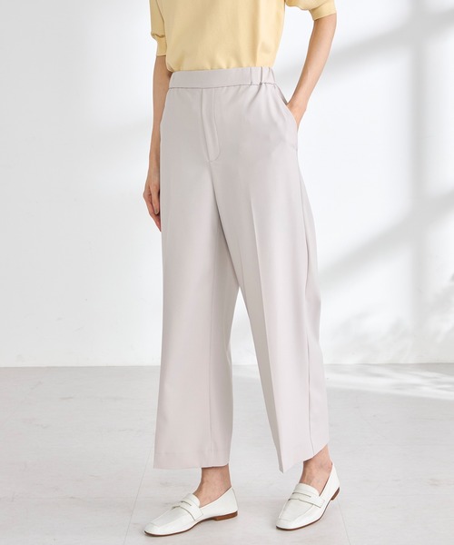 GALLORIA(ギャローリア)の「【キレメクパンツ】2WAYストレッチ・接触冷感 ワイドパンツ(その他パンツ・レディース・ライトグレー/ライトベージュ/ネイビー・L/LL/M/S)」の8枚目の写真