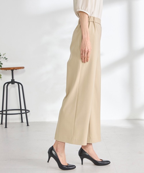 GALLORIA(ギャローリア)の「【キレメクパンツ】2WAYストレッチ・接触冷感 ワイドパンツ(その他パンツ・レディース・ライトグレー/ライトベージュ/ネイビー・L/LL/M/S)」の15枚目の写真