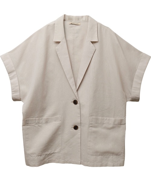 libelle more（リベル モア）の「やわさらリネン半袖ジャケット〈洗濯機可能・吸水速乾・UVカット・抗菌防臭〉（テーラードジャケット・レディース・モカ/ベージュ/ブラック・M/L）」の20枚目の写真