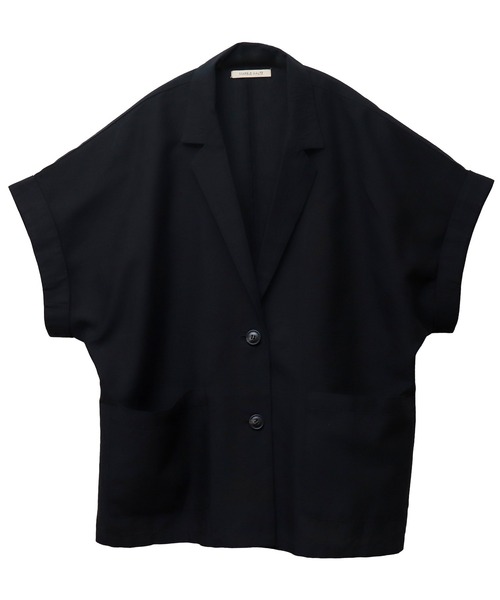 libelle more（リベル モア）の「やわさらリネン半袖ジャケット〈洗濯機可能・吸水速乾・UVカット・抗菌防臭〉（テーラードジャケット・レディース・モカ/ベージュ/ブラック・M/L）」の10枚目の写真