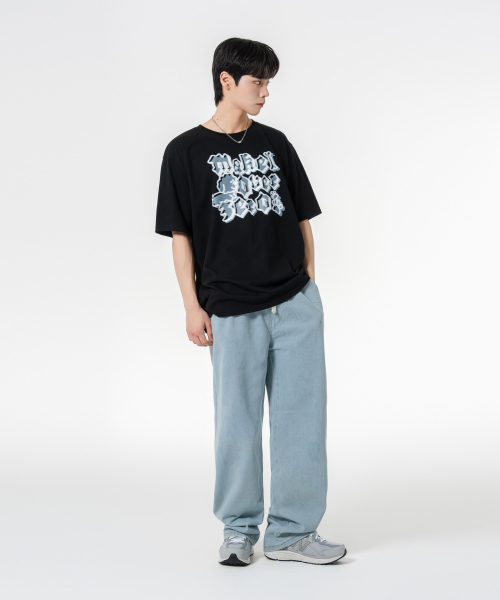 MOZMOZ(モズモズ)の「パピフィット オーバーサイズ 半袖Tシャツ ブラック(Tシャツ/カットソー・レディース・その他・1/2/3)」の3枚目の写真
