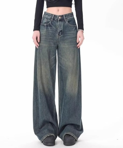 REBALANCE(リバランス)の「レトロウォッシュデニムパンツ(デニムパンツ・レディース・A・X-LARGE/LARGE/MEDIUM)」の4枚目の写真