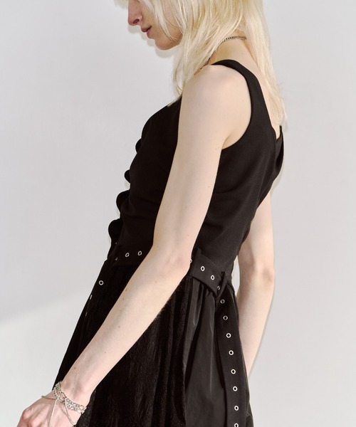 JOSE MOON(ジョゼムーン)の「FLOAT TUCK DRESS/フロートタックドレス(ワンピース・レディース・ブラック・38/36)」の12枚目の写真