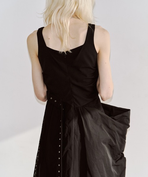 JOSE MOON(ジョゼムーン)の「FLOAT TUCK DRESS/フロートタックドレス(ワンピース・レディース・ブラック・38/36)」の13枚目の写真