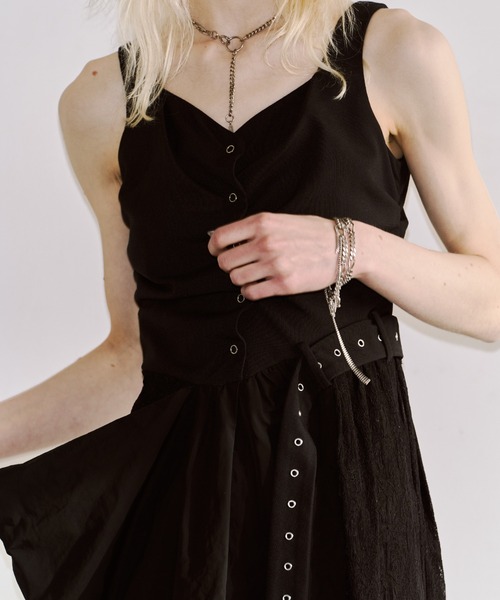 JOSE MOON(ジョゼムーン)の「FLOAT TUCK DRESS/フロートタックドレス(ワンピース・レディース・ブラック・38/36)」の14枚目の写真