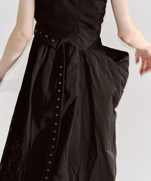 JOSE MOON(ジョゼムーン)の「FLOAT TUCK DRESS/フロートタックドレス(ワンピース・レディース・ブラック・38/36)」の15枚目の写真