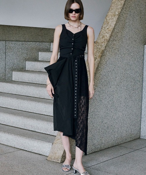 JOSE MOON(ジョゼムーン)の「FLOAT TUCK DRESS/フロートタックドレス(ワンピース・レディース・ブラック・38/36)」の20枚目の写真