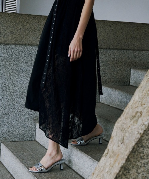 JOSE MOON(ジョゼムーン)の「FLOAT TUCK DRESS/フロートタックドレス(ワンピース・レディース・ブラック・38/36)」の10枚目の写真