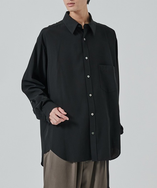 UJOH（ウジョー）の「【UJOH HOMME】別注 Full Open Shirt（シャツ/ブラウス・メンズ・グレー/ブラック・4/5）」の2枚目の写真