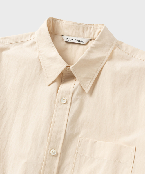 NONBLANK(ノンブランク)の「ソフトクランチCNクロップLSシャツ_PALE YELLOW(シャツ/ブラウス・メンズ・イエロー・MEDIUM/LARGE/X-LARGE/SMALL)」の3枚目の写真