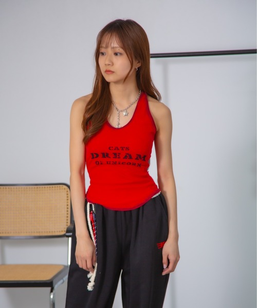 MEMECLE(メメクル)の「【 MEMECLE / メメクル 】【カップ付き】ロゴ入りタンクトップ(タンクトップ・レディース・ブラック/グレー/ホワイト/レッド・FREE)」の10枚目の写真