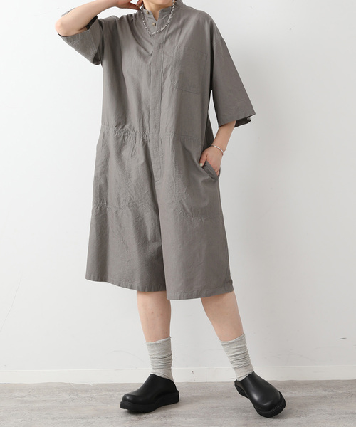 JOURNAL STANDARD LUXE(ジャーナルスタンダード ラックス)の「C/Cuタイプスタンドカラーハーフオールインワン(つなぎ/オールインワン・レディース・ブラウン系その他/ネイビー・FREE)」の6枚目の写真