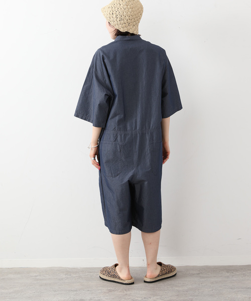 JOURNAL STANDARD LUXE(ジャーナルスタンダード ラックス)の「C/Cuタイプスタンドカラーハーフオールインワン(つなぎ/オールインワン・レディース・ブラウン系その他/ネイビー・FREE)」の11枚目の写真