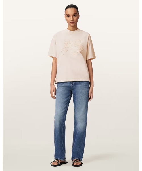 ALLSAINTS（オールセインツ）の「INSIGNIA OVERSIZED ETTA T-SHIRT | INSIGNIA オーバーサイズ ETTA Tシャツ（Tシャツ/カットソー・レディース・ピンク系その他・XS/S/M）」の3枚目の写真