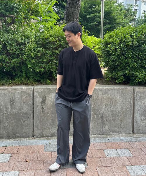 PACIENCIA(パシエンシア)の「オーバーサイズワッフルヘンリーネック半袖BLACK(Tシャツ/カットソー・メンズ・その他・XX-LARGE/X-LARGE/LARGE)」の6枚目の写真