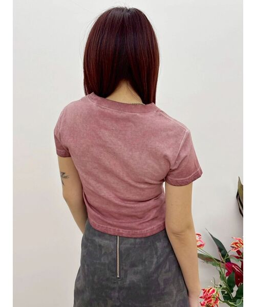 EVRIS(エヴリス)の「MOON BABE ロゴクロップドTシャツ(Tシャツ/カットソー・レディース・ピンク/ブラック/ホワイト・FREE)」の19枚目の写真