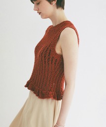 セール】CLANE/クラネ/HEATHER COTTON KNIT TUBETOP（Tシャツ