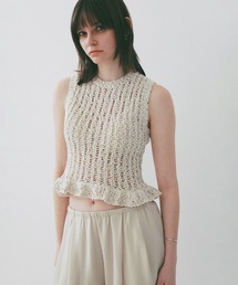 W FACE TOPSTITCHED FRILL TOPS（その他トップス）｜CLANE（クラネ）の