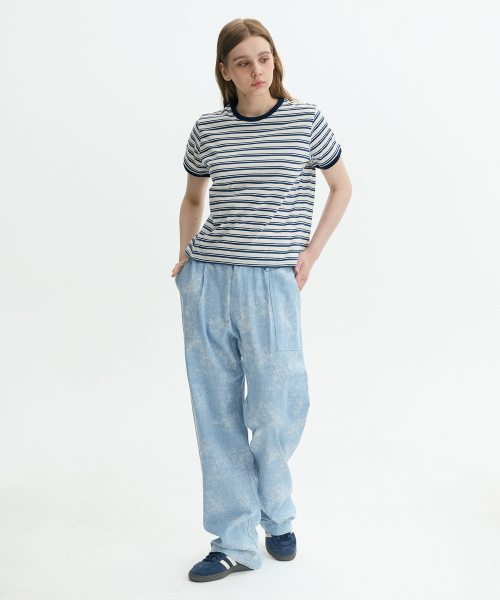 KRUXH(クルクス)の「ストライプリンガーTシャツ ネイビー(Tシャツ/カットソー・レディース・その他・1/2/3)」の5枚目の写真