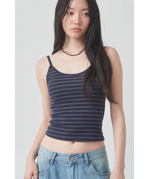ANF.MUU(アンフムー)の「ベーシックキャミソール(キャミソール・レディース・ホワイト×ブラック/ブラック/ホワイト/ネイビー×ホワイト・FREE)」の11枚目の写真