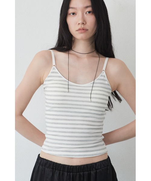 ANF.MUU(アンフムー)の「ベーシックキャミソール(キャミソール・レディース・ホワイト×ブラック/ブラック/ホワイト/ネイビー×ホワイト・FREE)」の14枚目の写真