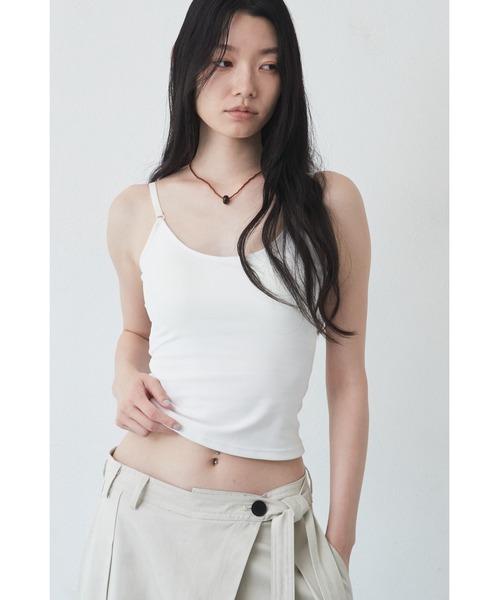ANF.MUU(アンフムー)の「ベーシックキャミソール(キャミソール・レディース・ホワイト×ブラック/ブラック/ホワイト/ネイビー×ホワイト・FREE)」の6枚目の写真