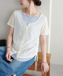 【WEB限定】レイヤード風半袖プルオーバー