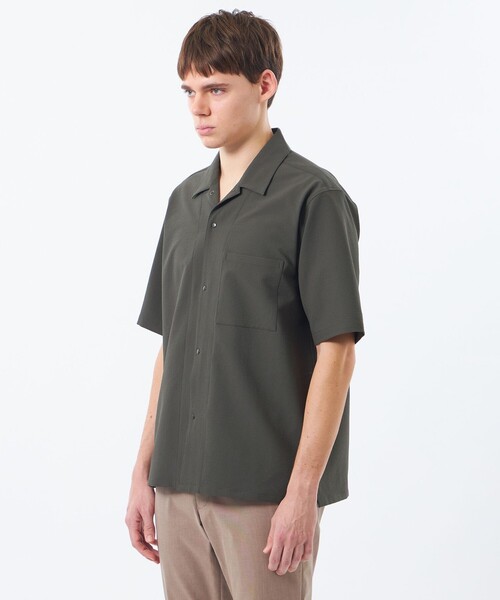 MACKINTOSH PHILOSOPHY(マッキントッシュ フィロソフィー)の「トロッター サッカーストレッチ 半袖オープンカラースナップボタンシャツ(シャツ/ブラウス・メンズ・ブルー系その他7/グレー系その他2/ネイビー・38/40)」の8枚目の写真