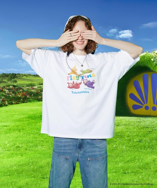 MILKFED.(ミルクフェド)の「MILKFED. / TELETUBBIES PLAYTIME WIDE S/S TEE(Tシャツ/カットソー・レディース・ライトピンク/ホワイト・ONE SIZE)」の3枚目の写真