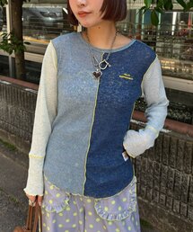 【HELLO.SANFRANCISCO/ハローサンフランシスコ】配色切替ポコポコメロウTEE